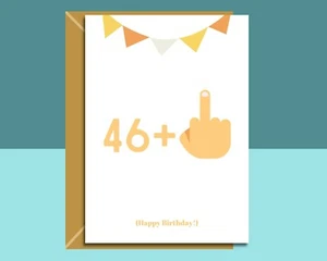 Funny 47th Birthday Card - For him or For her - Cheeky birthday card for 47. - Picture 1 of 3