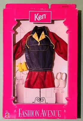 Barbie Fashion Avenue #18099 Ken Fashions Outfit Nautical Track Suit w Shoes NOS - Image 1 of 2