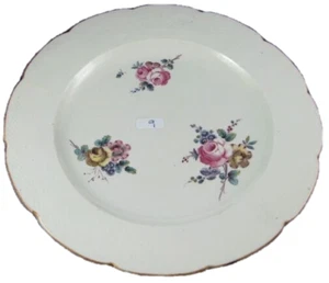 Antique 18thC Chantilly French Softpaste Porcelain Floral Plate Porzellan Teller - Picture 1 of 6