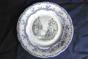 ANCIENNE ASSIETTE PARLANTE SUR JEANNE D'ARC  - N° 10 sur 12 - H B & Cie  CHOISY - Picture 1 of 4