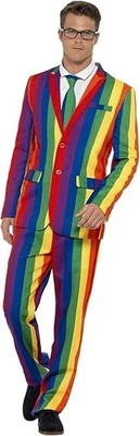 Adulto Sobre el Arco Iris 3 Piezas Traje Orgullo Gay LGBTQ Vestido Elegante Disfraz XL Foto 1 de 3