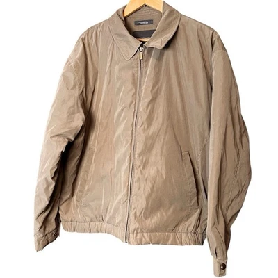 Croft & Barrow Ultimate Stain Defense Men's L Beige Fleece Lined Zip Jacket Golf - Image 1 of 4