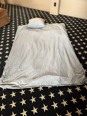 Funda nórdica Pottery Barn Teen Twin gris 100 % algodón con almohada decorativa PBT Foto 1 de 4