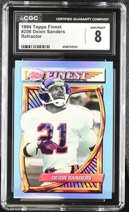 1994 Finest Refractor #206 Deion Sanders CGC 8 - Bild 1 von 2