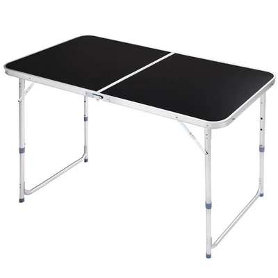 Aluminum Folding Table 4 ft Portable Indoor Outdoor Picnic Party Camping Tables - Image 1 of 4
