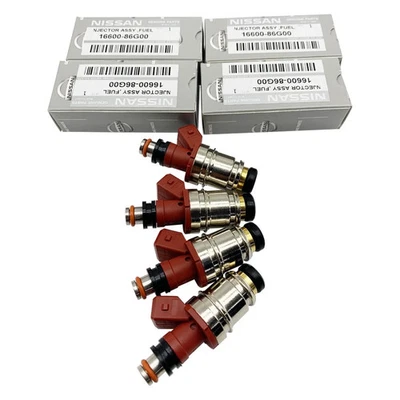 4pcs/set For 1990-1994 Nissan Pickup D21 2.4L I4 Fuel Injectors 16600-86G00 Foto 1 de 4