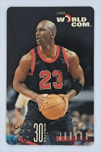1996-98 Michael Jordan Chicago Bulls Black Jersey WorldCom Unused Phone Card - Picture 1 of 3