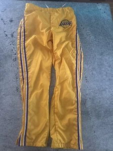 Pantaloni Los Angels Lakers DeLong, Vintage Anni 90 Warm Up, Giallo NBA Uomo M - Foto 1 di 9