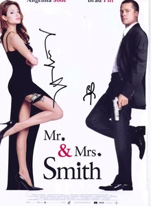 ANGELINA JOLIE & BRAD PITT signed ...in Mr. & Mrs. SMITH 8x12  with COA - Picture 1 of 4