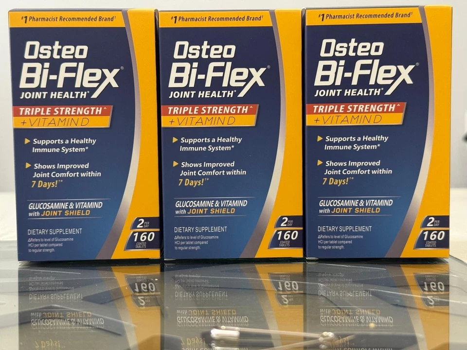 Osteo Bi-Flex 3+ Suplemento Articular Fuerza Vitamina D y Glucosamina 160ct (paquete de 3) Foto 1 de 1