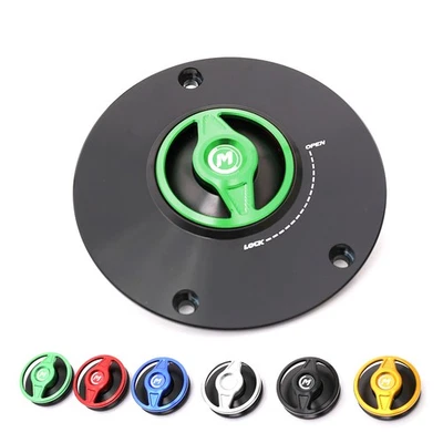 Tapa de combustible verde REVO moto sin llave para Kawasaki Z1000 07-13 12 11 10 09 08 Foto 1 de 4