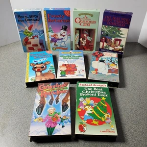 Classic Vintage Christmas Holiday VHS Tapes! Frosty Rudolph Santa Claus Grinch - Picture 1 of 15