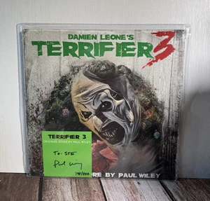 Terrifier 3 Movie Soundtrack Score Green Vinyl LP Signed Paul Wiley Card New U.S - Picture 1 of 2