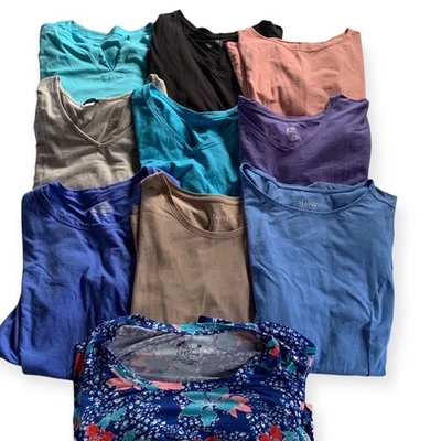 Lot of 10 Ladies Plus Size Tops Casual Tee Shirts T-Shirt Top D&Co JMS Womens 3X - Image 1 of 4