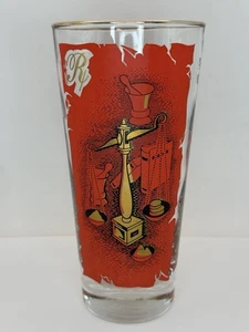 Vidrio alto vintage Libbey boticario farmacia Rx borde dorado rojo - Imagen 1 de 24