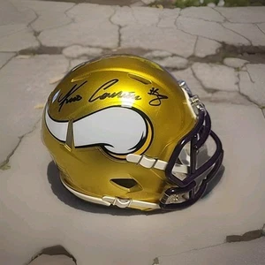KIRK COUSINS Signed MINNESOTA VIKINGS NFL FLASH Mini Helmet QB BAS - Picture 1 of 5