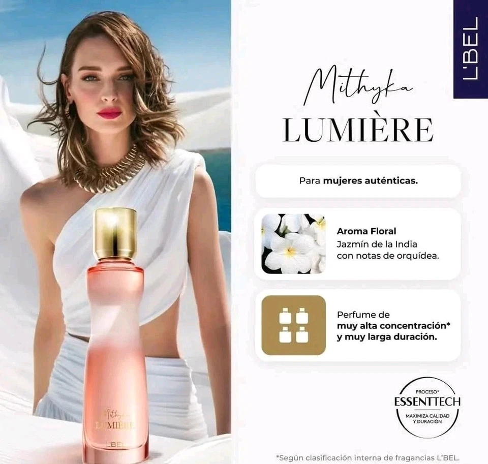 MITHYKA LUMIERE (AROMA FLORAL) SPRAY PERFUME 1.7 FL.OZ POR L'BEL CAJA NUEVA SELLADA. Foto 1 de 4