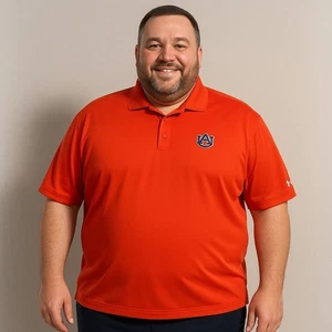 Under Armour AU Auburn Tigers Polo Shirt Uomo XL Arancione Performance Golf Shirt  - Foto 1 di 10