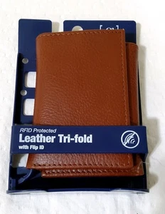 George Brown Leather Tri-Fold With Flip ID - Picture 1 of 3