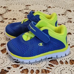 Champion Infant Athletic Shoes Sz. 2 Infant Blue/Lime - Picture 1 of 6