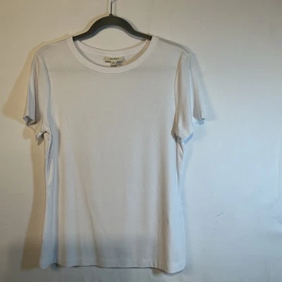 Camiseta On-34th Mujer Acanalada Cuello Redondo Ligera XL Blanca Nueva Con Etiquetas. Foto 1 de 4