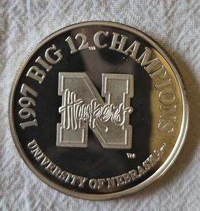 1997 Big 12 Champions Nebraska Huskers 1 Oz .999 Fine Silver RM1158 - Bild 1 von 5
