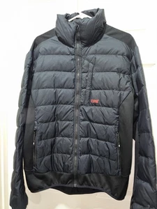 Men's Large Black Cirq Jacket Down Puffer Winter Mid Length Zipper - Picture 1 of 3