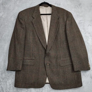 Austin Reed Vintage British Tweed Blazer Men 44R Wool Houndstooth 2 Btn Ventless - Picture 1 of 9