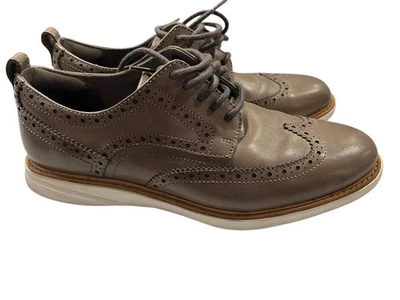 Mocassim masculino Cole Haan Grandevolution taupe ponta de asa tamanho 9 M - Imagem 1 de 4