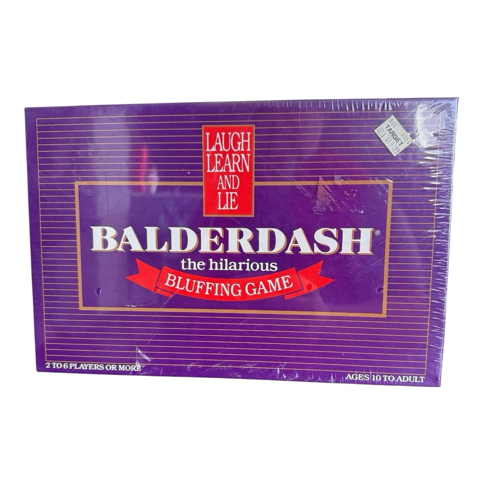 Juego de mesa Balderdash The Hilarious Bluffing 1984 de colección sellado de fábrica nuevo Foto 1 de 4