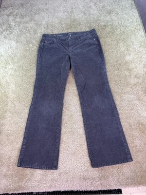 Ann Taylor Loft Pants Womens 10P Gray Corduroy Curvy Boot Cut Stretch 34x30 D303 - Image 1 of 4