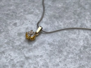 Lovely vintage crystal pendant with silver 925 chain - Picture 1 of 10