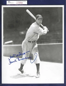 Hank Greenberg Detroit Tigers Baseball Autographed Brace 8x10 Photo JSA COA - Picture 1 of 1