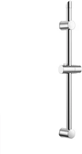 Modern Riser Shower Rail Adjustable Chrome Hose Soap Dish Holder Pole - Picture 1 of 4