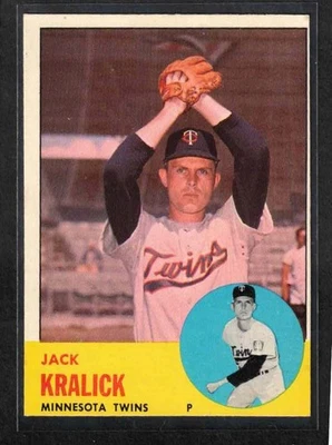 1963 Topps #448, Jack Kralick, Minnesota Twins, NM, OC - Image 1 of 2