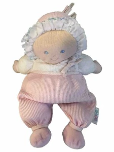 VTG Eden Waffle Thermal Baby Doll Terry Cloth Pink White Textured Plush 10 READ - Picture 1 of 17