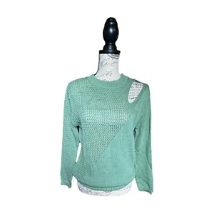 CCK Style Damen grün Strick Wollmischung Cutout Pullover Größe XL - Bild 1 von 4