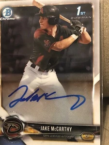 Bowman Chrome Draft Jake McCarthy Auto 2018 - Foto 1 di 1