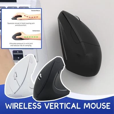 Wireless Gaming Mouse Vertical Ergonomic Optical Rechargeable For PC N7S8 A5V6 - Image 1 of 4