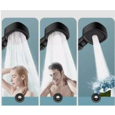 Hochdruck Duschkopf mit Filter Wassersparend 3 Modi Duschköpfe - Bild 1 von 4