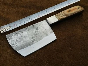 Custom Handmade Antiqued High Carbon Steel Chef Knife, Cleaver, Axe, Camping 105 - Picture 1 of 4