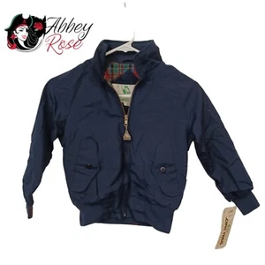 80s Pacific Trail Blue Full Zip Up Jacket Kid Size 8 Youth New Old Stock - Picture 1 of 16