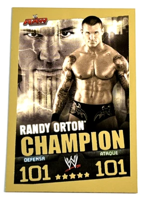 2009 WWE Topps Slam Attax Evolution TCG #007 RANDY ORTON Champion Raw Foil - Image 1 of 2