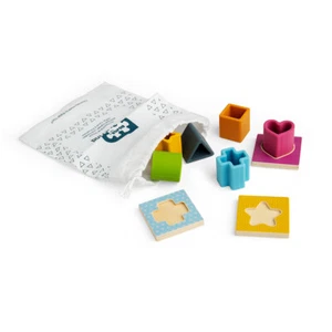 Bigjigs Toys Madera Sentir y Encontrar Forma Juego a Juego, Juego Clasificador de Formas - Imagen 1 de 6