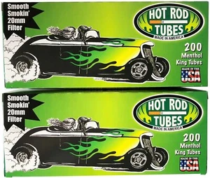 Hot Rod Menthol King Size Tube 200 Stück pro Box [2 Schachteln] - Bild 1 von 3