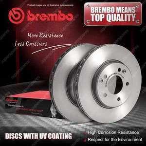2x Front Brembo UV Coated Disc Brake Rotors for Renault Koleos HC 2.0 dCi 175 - Picture 1 of 3