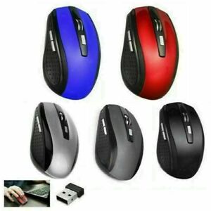 Wireless Optical Mouse Mice 2.4GHz & USB Receiver Fit For PC Laptop Computer DPI