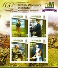 The WI British FRAUEN INSTITUTE im 1. Weltkrieg Briefmarkenblatt 2015 Salomonen