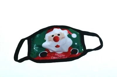LED Light Up Christmas Face Mask 7 Colors Filter Glowing Xmas Mask - Image 1 of 4