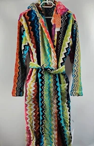 MISSONI Giacomo $490 Multicolor Cotton Long Unisex Bathrobe New And Authentic - Picture 1 of 7